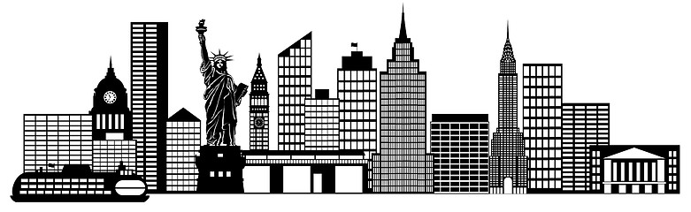 Image showing New York City Skyline Panorama Clip Art