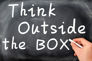 Image showing Think outside the box