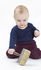 Image showing young child with brush