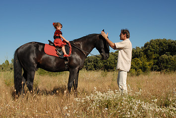 Image showing child on horse