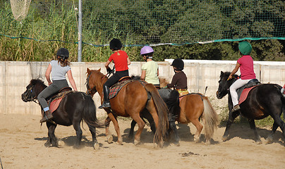 Image showing riding children