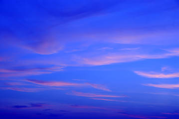 Image showing Sunset in Deep Blue