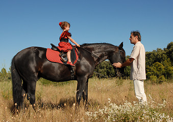 Image showing child on horse