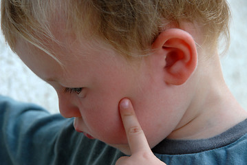 Image showing sad little boy