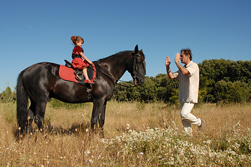 Image showing child on horse