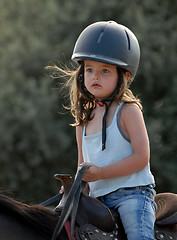 Image showing riding little girl