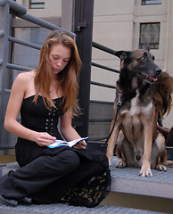 Image showing reading woman