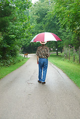 Image showing Walking in the Rain