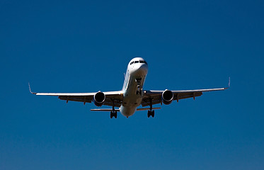 Image showing landing airplane