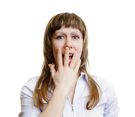 Image showing terrified young girl