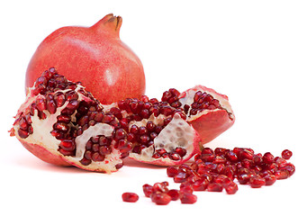 Image showing One and half of pomegranate