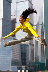 Image showing girl jumping