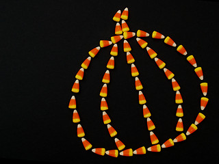 Image showing Halloween - candy corn pumpkin