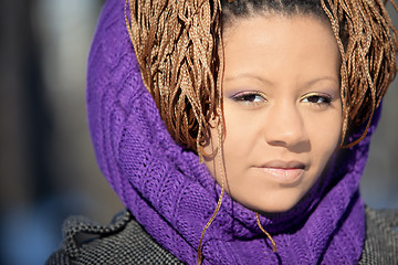 Image showing smiling black woman