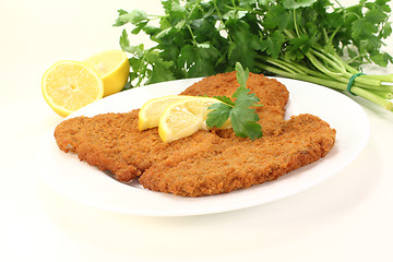 Image showing roasted  Wiener Schnitzel