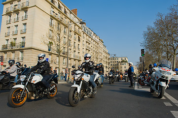 Image showing Bikers' manifestation in Paris