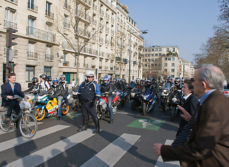 Image showing Bikers' manifestation in Paris