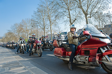 Image showing Bikers' manifestation in Paris