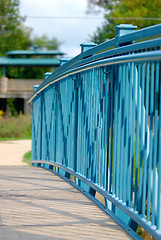 Image showing Blue Fence Bridge