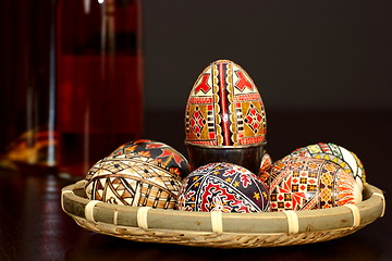 Image showing easter painted eggs