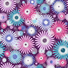 Image showing Seamless floral vivid pattern