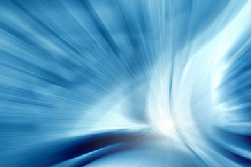 Image showing abstract zoom blue