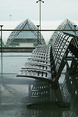 Image showing Seats at an airport