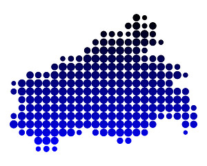 Image showing Map of Mecklenburg-Vorpommern