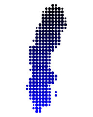 Image showing Map of Sweden