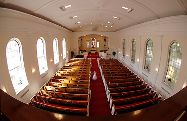 Image showing Alone in Church