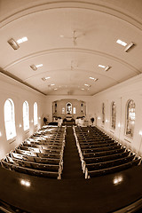 Image showing Church Interior Fisheye View