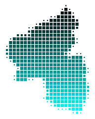 Image showing Map of Rhineland-Palatinate