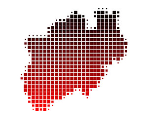 Image showing Map of North Rhine-Westphalia