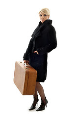 Image showing suitcase lady