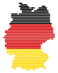 Image showing Map and flag of Germany