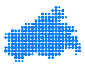 Image showing Map of Mecklenburg-Vorpommern