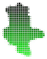 Image showing Map of Saxony-Anhalt