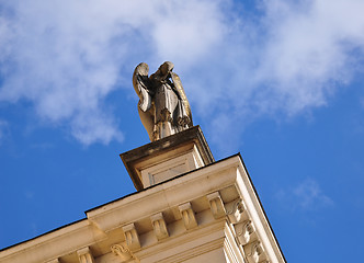 Image showing Angel on church Maria Himmelfahrt in Deggendorf, Bavaria