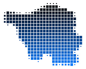 Image showing Map of Saarland