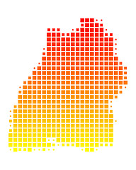 Image showing Map of Baden-Wuerttemberg