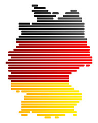 Image showing Map and flag of Germany