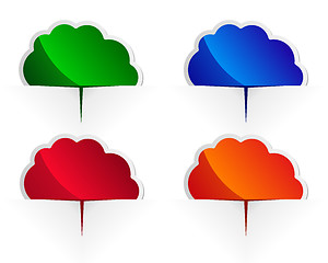 Image showing Glossy cloud labels