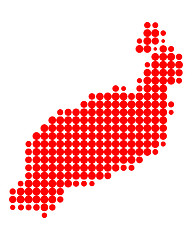 Image showing Map of Lanzarote