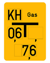 Image showing Gas pipe sign