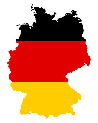 Image showing Map and flag of Germany