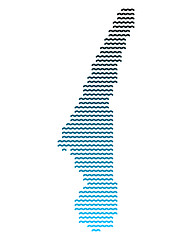 Image showing Map of Lake Starnberg, Bavaria