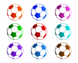 Image showing Soccer balls