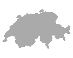 Image showing Map of Switzerland