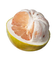 Image showing Half peeled pomelo