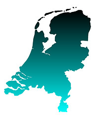Image showing Map of the Netherlands
